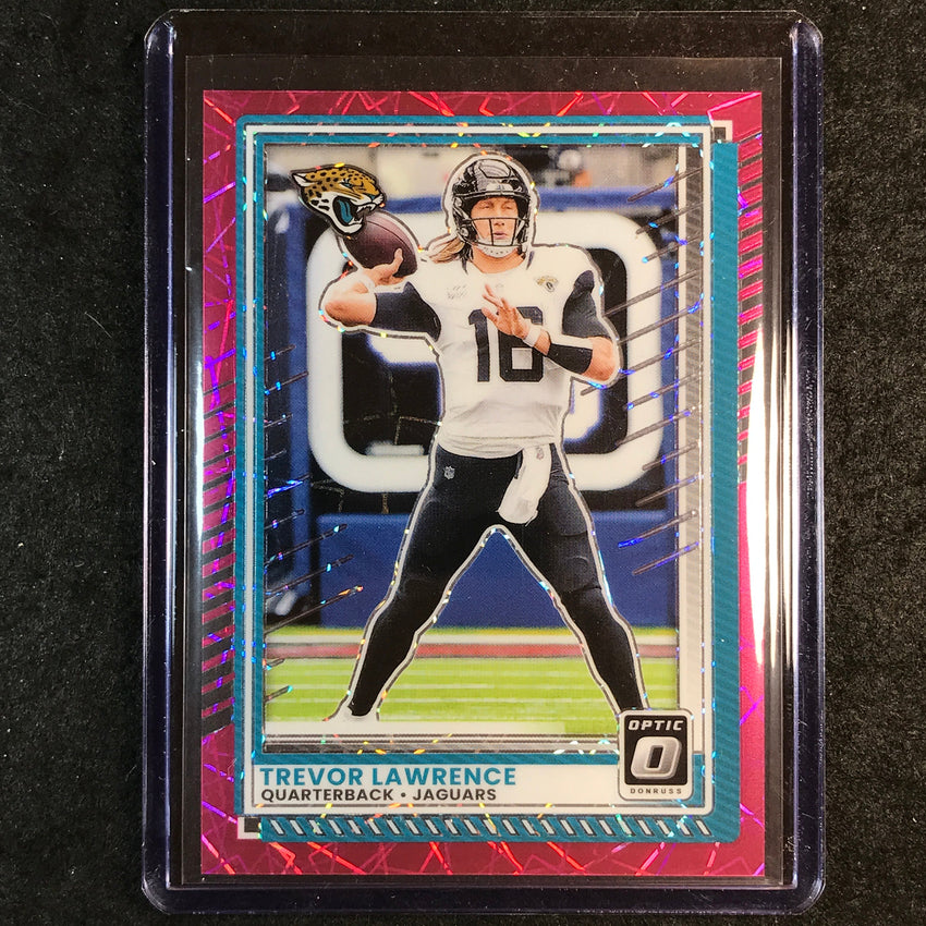 2025 Donruss Optic Football TREVOR LAWRENCE Base Pink Velocity 61/99 #146