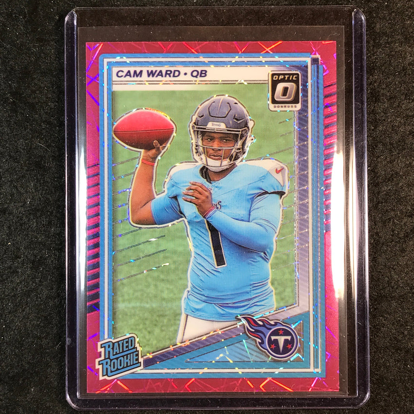 2025 Donruss Optic Football CAM WARD Rated Rookie Pink Velocity 13/99 #293