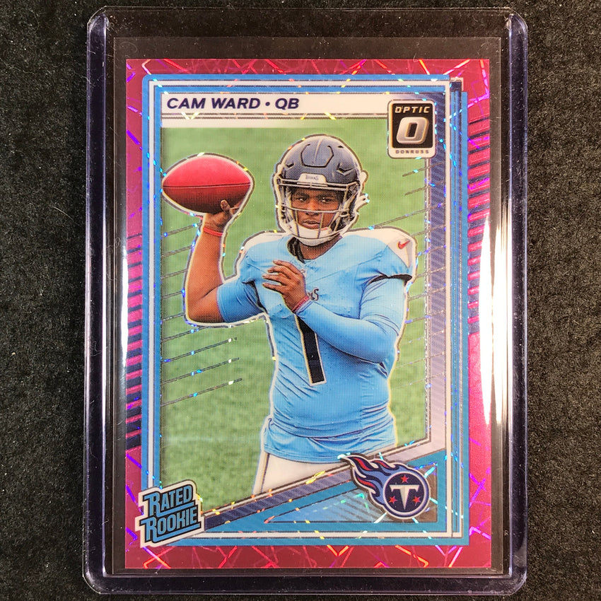 2025 Donruss Optic Football CAM WARD Rated Rookie Pink Velocity 77/99 #293