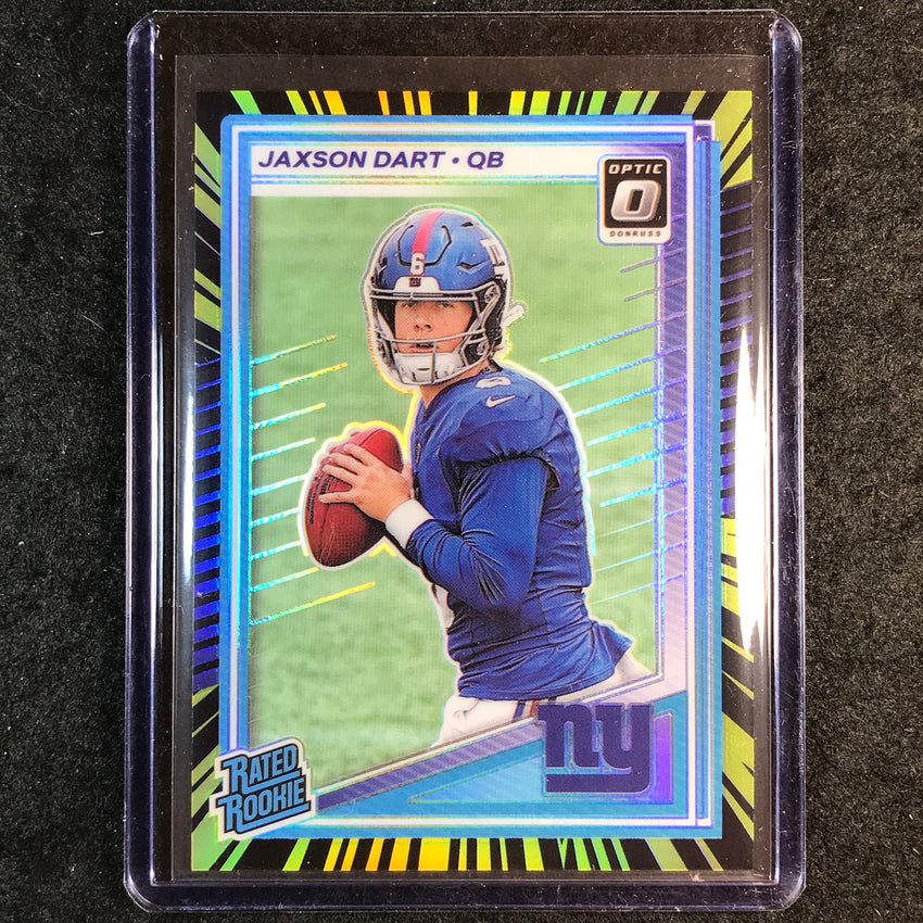 2025 Donruss Optic Football JAXSON DART Rated Rookie Electricity 66/75 #273