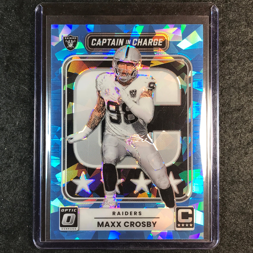 2025 Donruss Optic Football MAXX CROSBY Captain In Charge Ice 20/55 #4