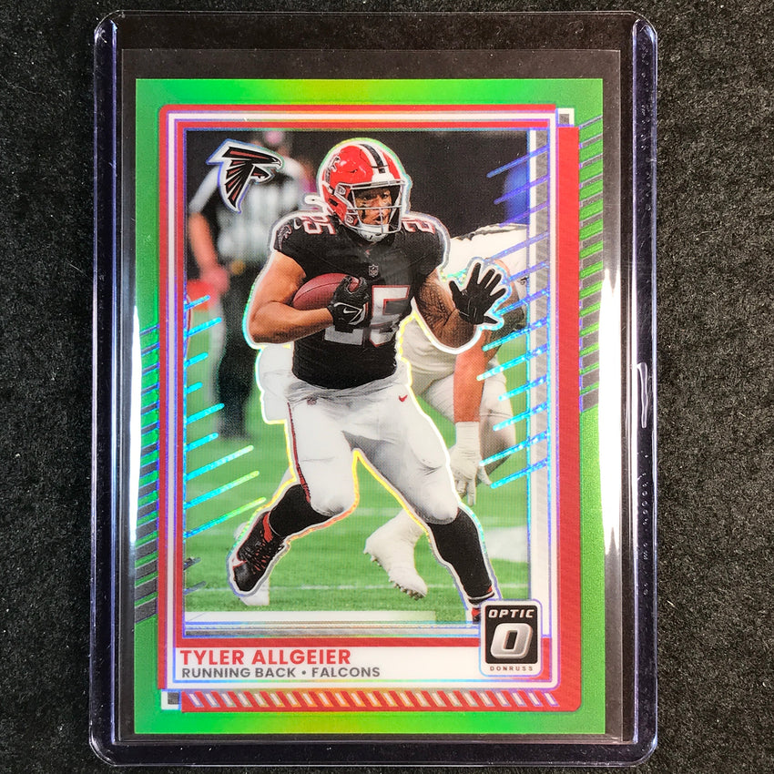 2025 Donruss Optic Football TYLER ALLGEIER Base Lime Green 46/50 #33