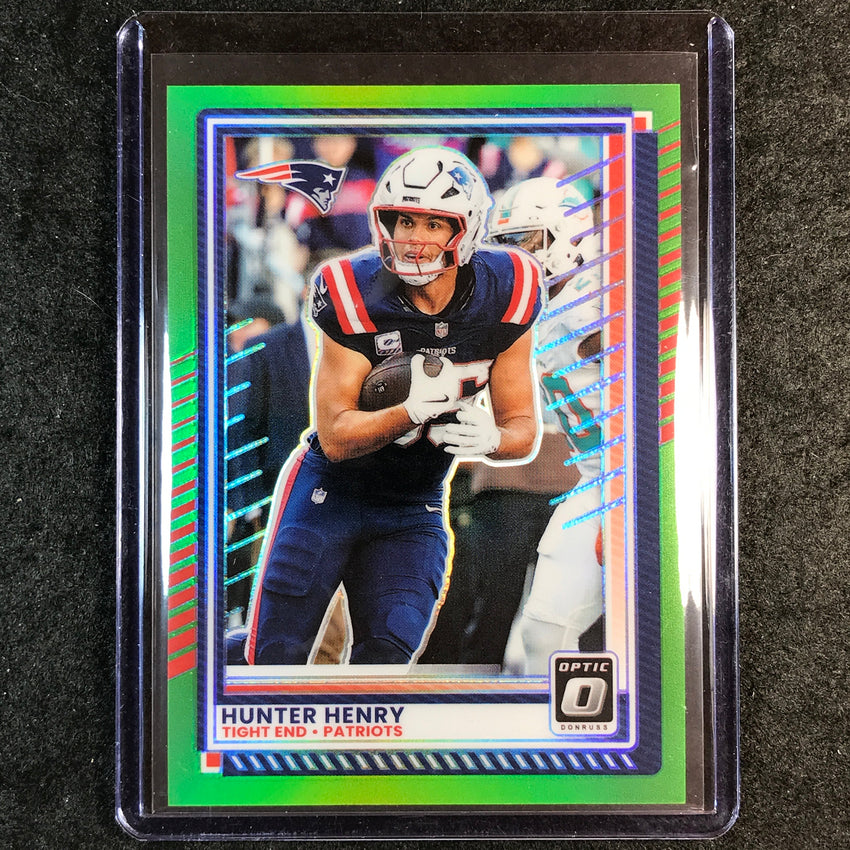 2025 Donruss Optic Football HUNTER HENRY Base Lime Green 49/50 #54