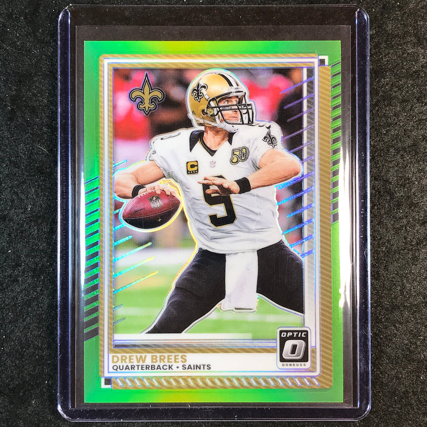 2025 Donruss Optic Football DREW BREES Base Lime Green 14/50 #190