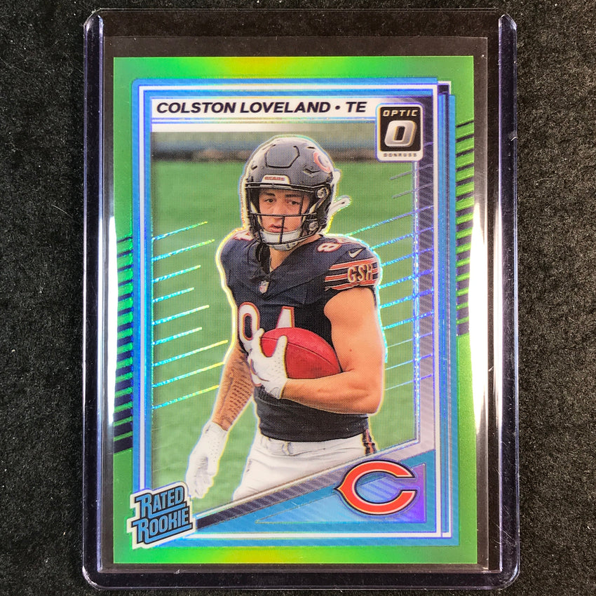2025 Donruss Optic Football COLSTON LOVELAND Rated Rookie Lime Green 19/50 #204