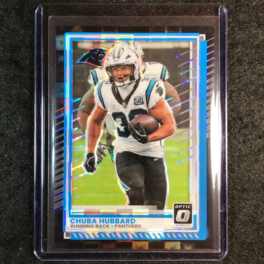 2025 Donruss Optic Football CHUBA HUBBARD Base Black Pandora 2/25 #62