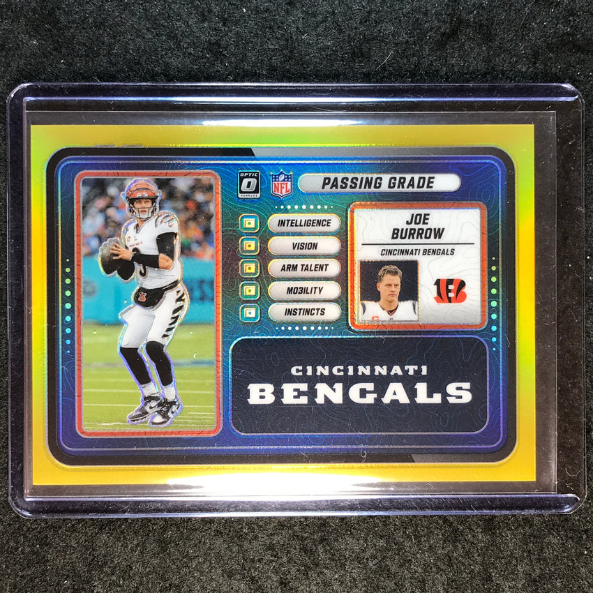 2025 Donruss Optic Football JOE BURROW Passing Grade Gold 7/10 #6