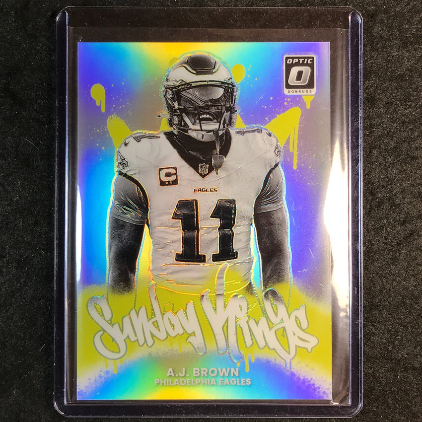 2025 Donruss Optic Football A.J. BROWN Sunday Kings SSP #15