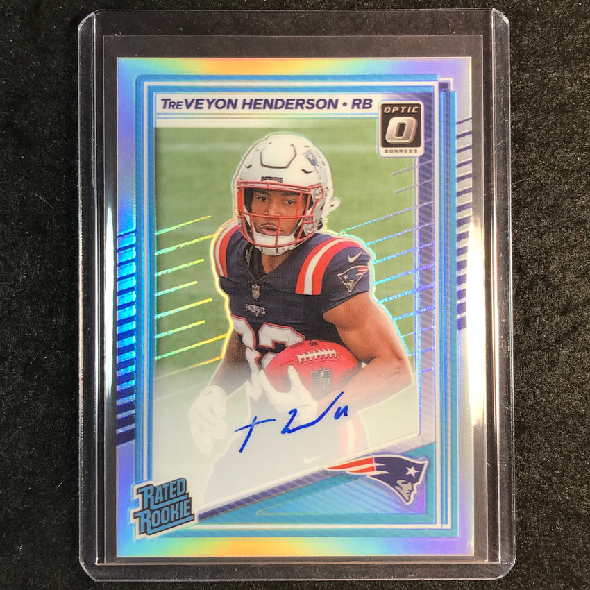 2025 Donruss Optic Football TREVEYON HENDERSON Rated Rookie Auto Silver 59/199