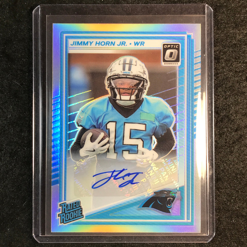 2025 Donruss Optic Football JIMMY HORN JR. Rated Rookie Auto Silver 132/199 #281