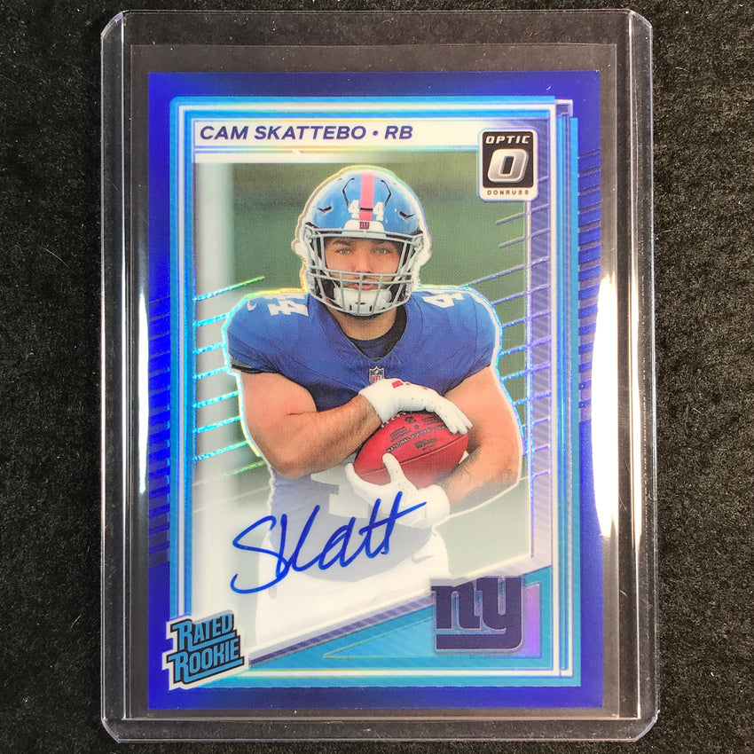 2025 Donruss Optic Football CAM SKATTEBO Rated Rookie Auto Blue 140/149 #228