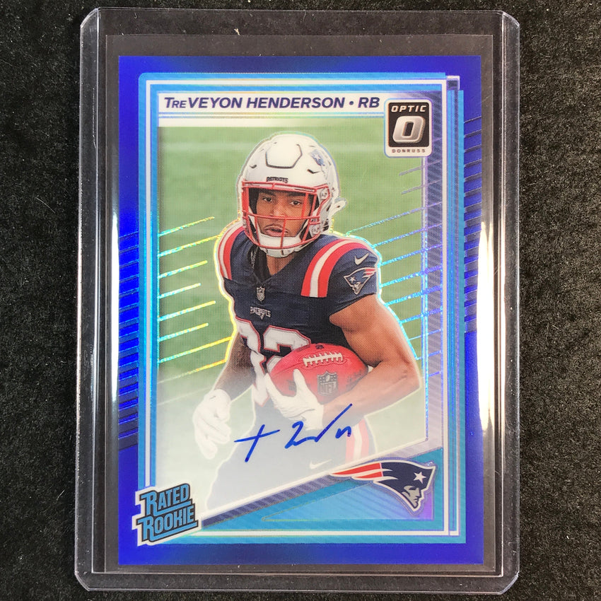 2025 Donruss Optic Football TREVEYON HENDERSON Rated Rookie Auto Blue 53/149