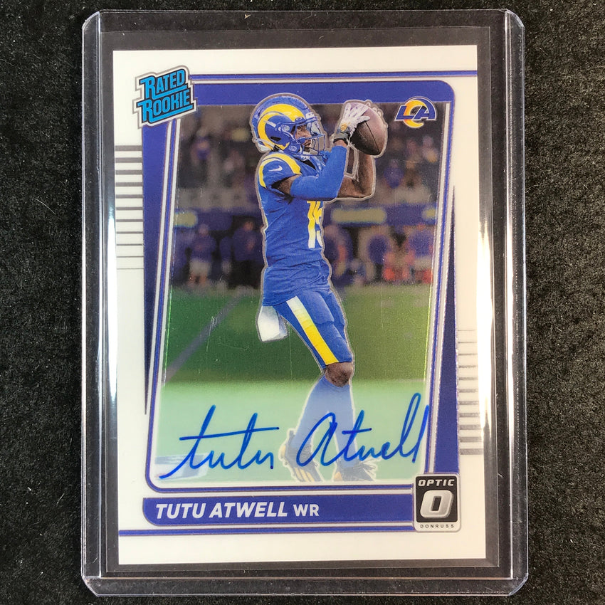 2025 Donruss Optic Football TUTU ATWELL 2021 Update Rated Rookie Auto 115/150