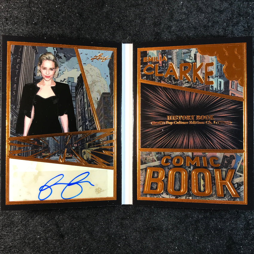 2024 Leaf History Book Pop Culture EMILIA CLARKE Comic Book Auto Bronze 7/25