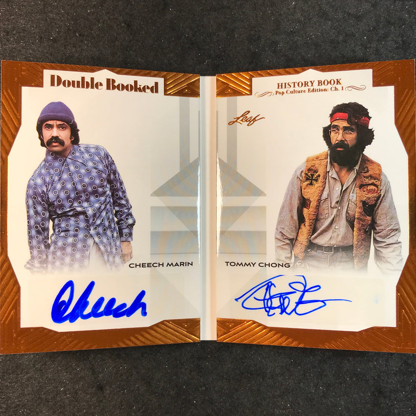 2024 Leaf History Book Pop Culture CHEECH MARIN CHONG Double Booked Auto 12/25