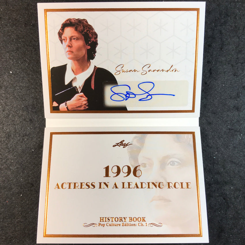 2024 Leaf History Book Pop Culture SUSAN SARANDON Envelope Please Auto 18/20
