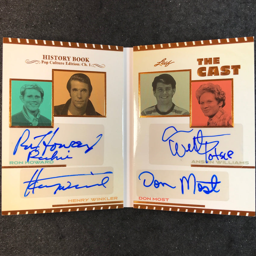 2024 Leaf History Book Pop Culture HOWARD WINKLER WILLIAMS MOST Cast Auto 14/15