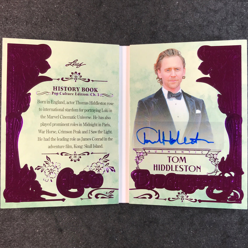 2024 Leaf History Book Pop Culture TOM HIDDLESTON Autobiography Purple 1/10