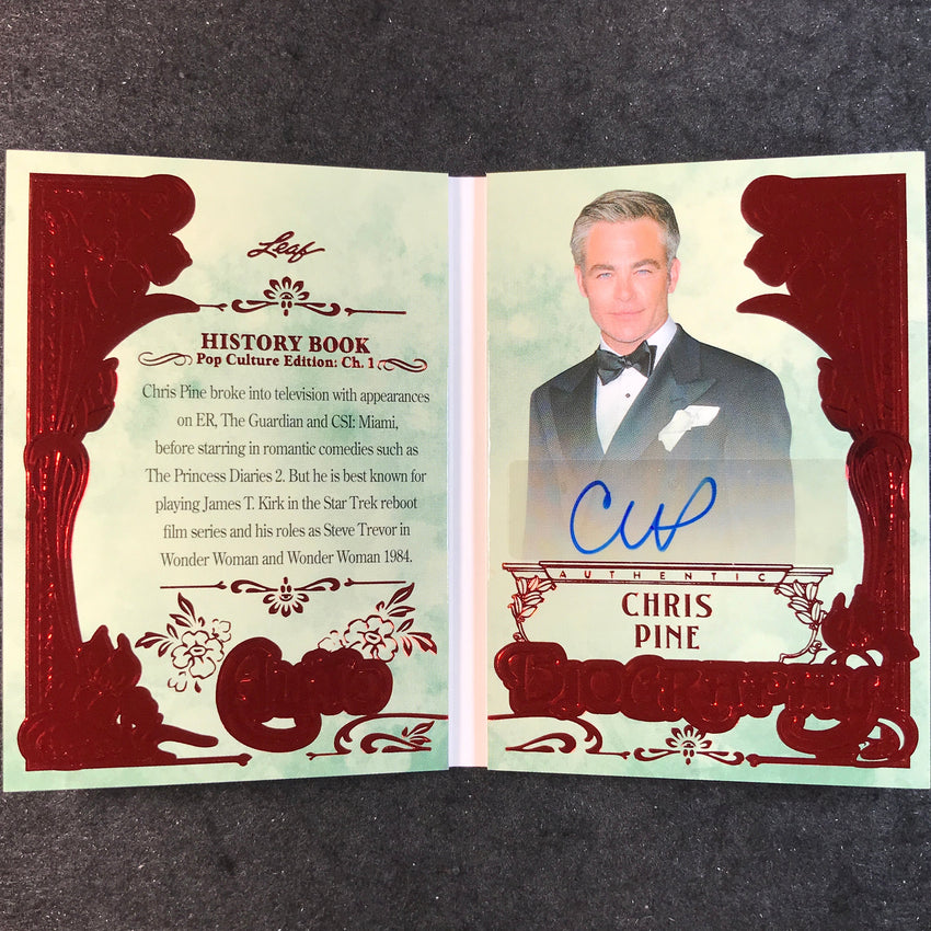 2024 Leaf History Book Pop Culture CHRIS PINE Autobiography Red 2/3