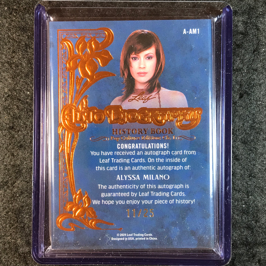 2024 Leaf History Book Pop Culture ALYSSA MILANO Autobiography Bronze 11/25