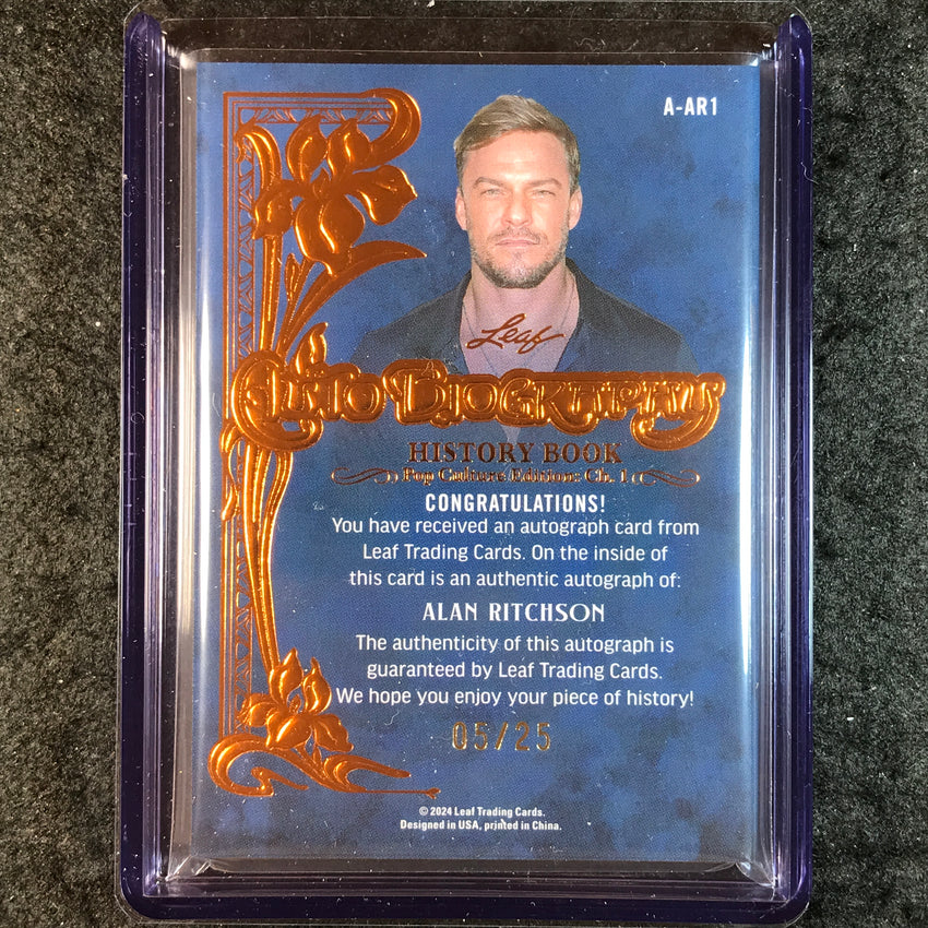 2024 Leaf History Book Pop Culture ALAN RITCHSON Autobiography Bronze 5/25