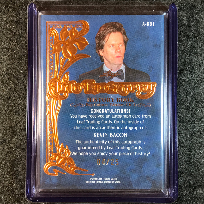 2024 Leaf History Book Pop Culture KEVIN BACON Autobiography Bronze 4/25