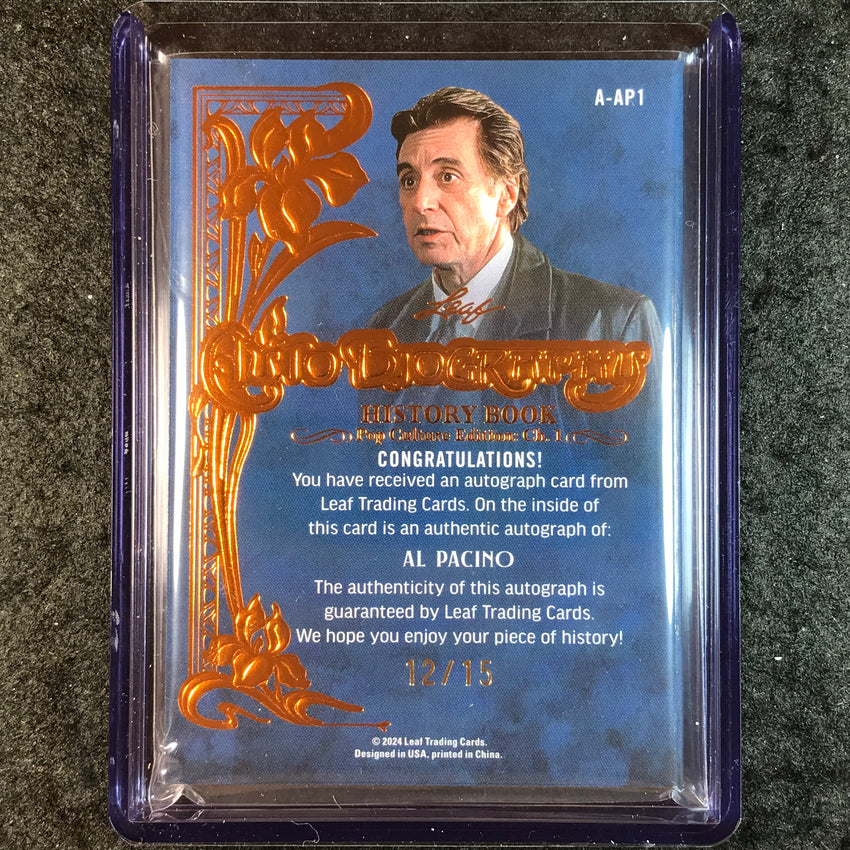 2024 Leaf History Book Pop Culture AL PACINO Autobiography Bronze 12/15