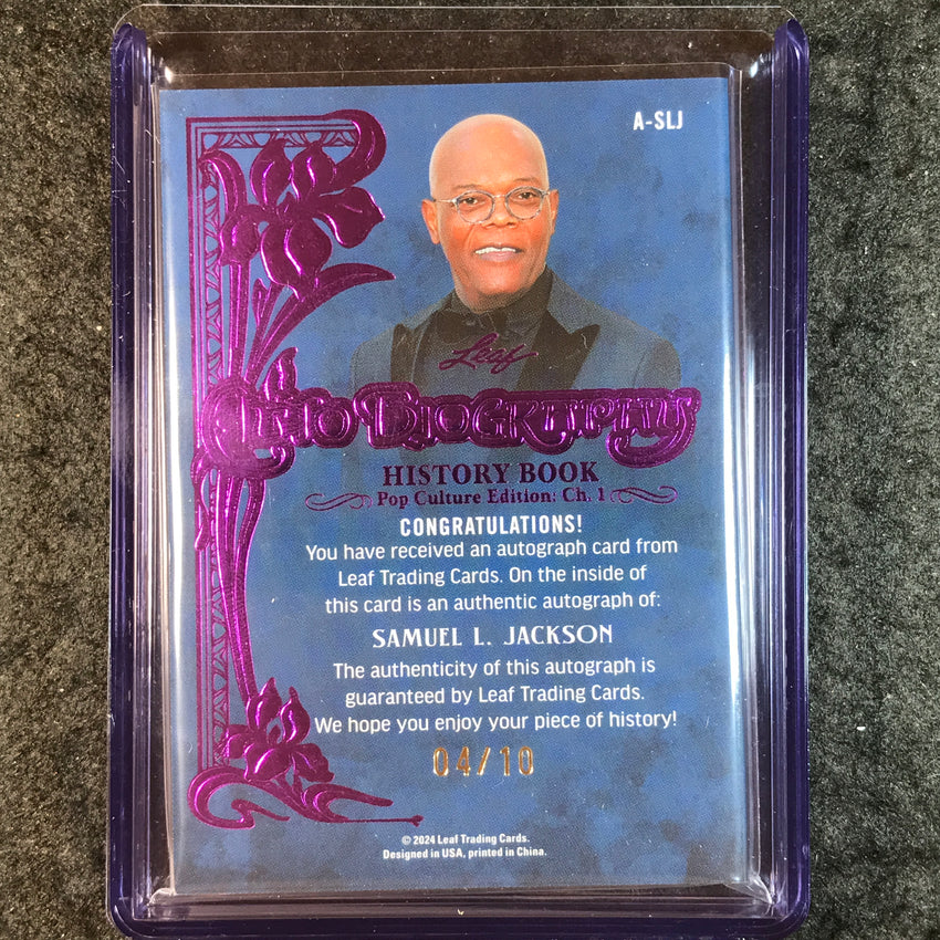 2024 Leaf History Book Pop Culture SAMUEL L. JACKSON Autobiography Purple 4/10
