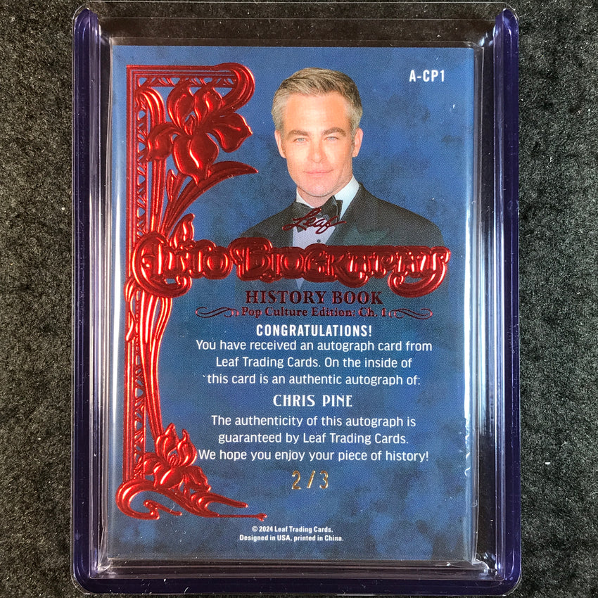 2024 Leaf History Book Pop Culture CHRIS PINE Autobiography Red 2/3