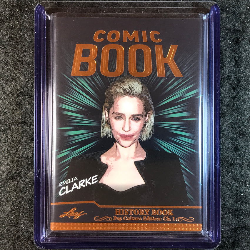 2024 Leaf History Book Pop Culture EMILIA CLARKE Comic Book Auto Bronze 7/25