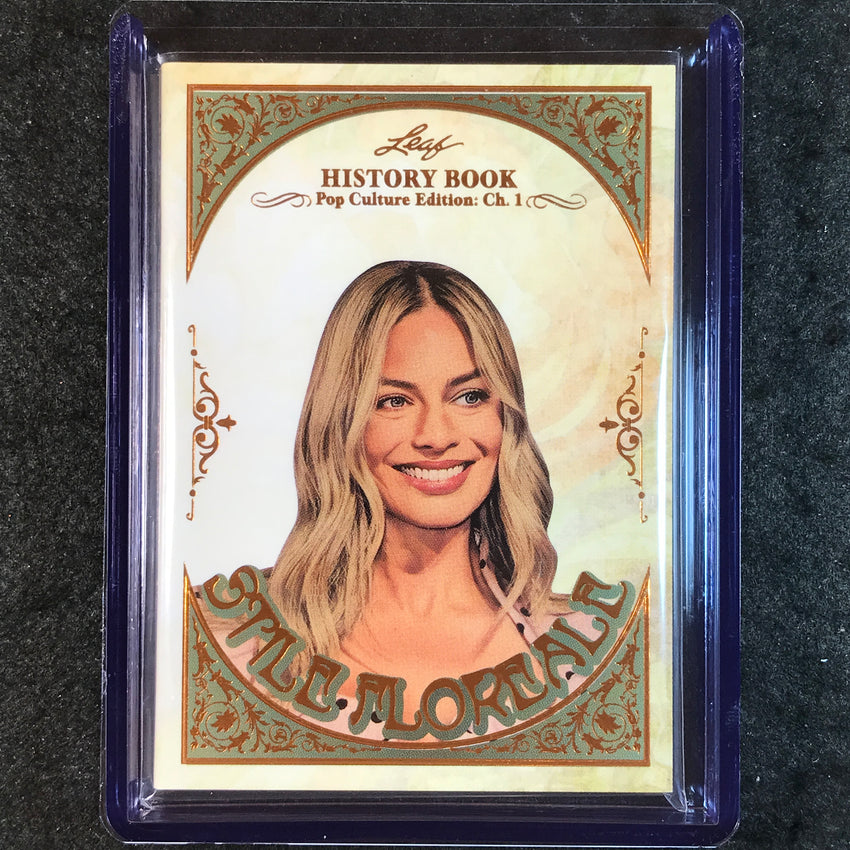 2024 Leaf History Book Pop Culture MARGOT ROBBIE Stile Floreale Auto 25/25