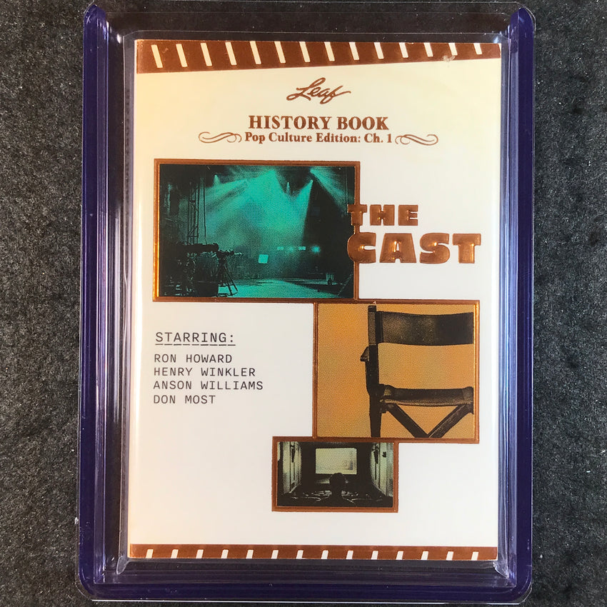 2024 Leaf History Book Pop Culture HOWARD WINKLER WILLIAMS MOST Cast Auto 14/15