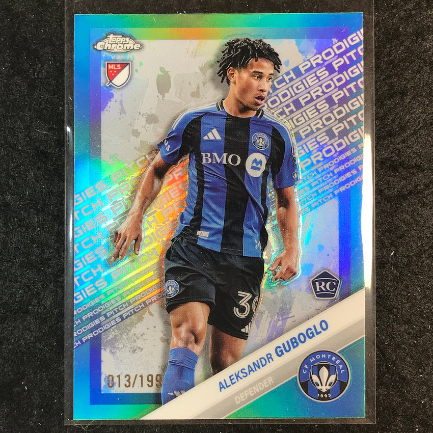 2025 Topps Chrome MLS ALEKSANDR GUBOGLO Rookie Pitch Prodigies Aqua /199 #191