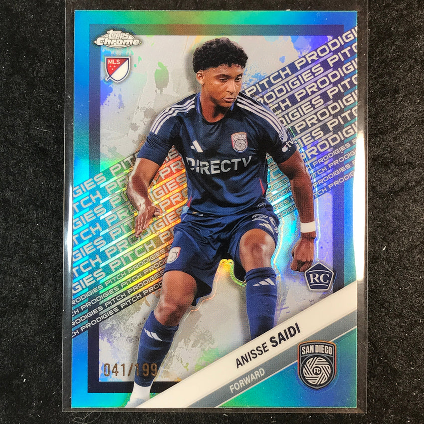 2025 Topps Chrome MLS ANISSE SAIDI Rookie Pitch Prodigies Aqua /199 #198