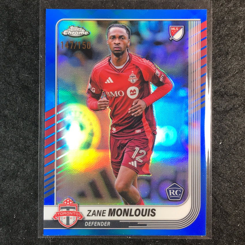 2025 Topps Chrome MLS ZANE MONLOUIS Rookie Base Blue /150 #19