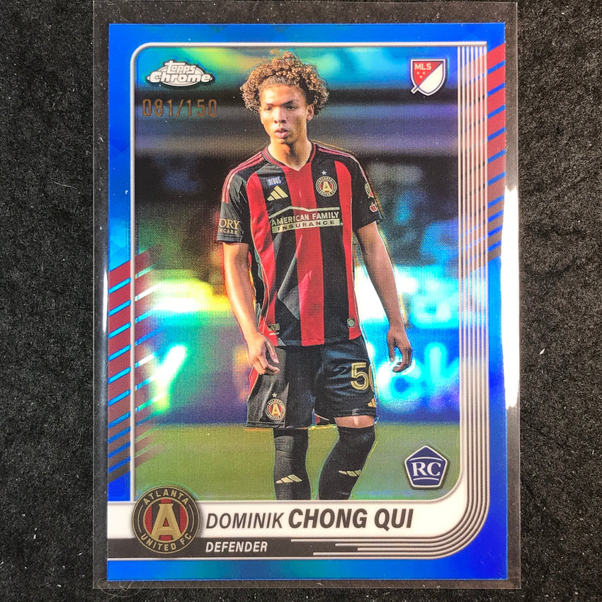 2025 Topps Chrome MLS DOMINIK CHONG QUI Rookie Base Blue /150 #71