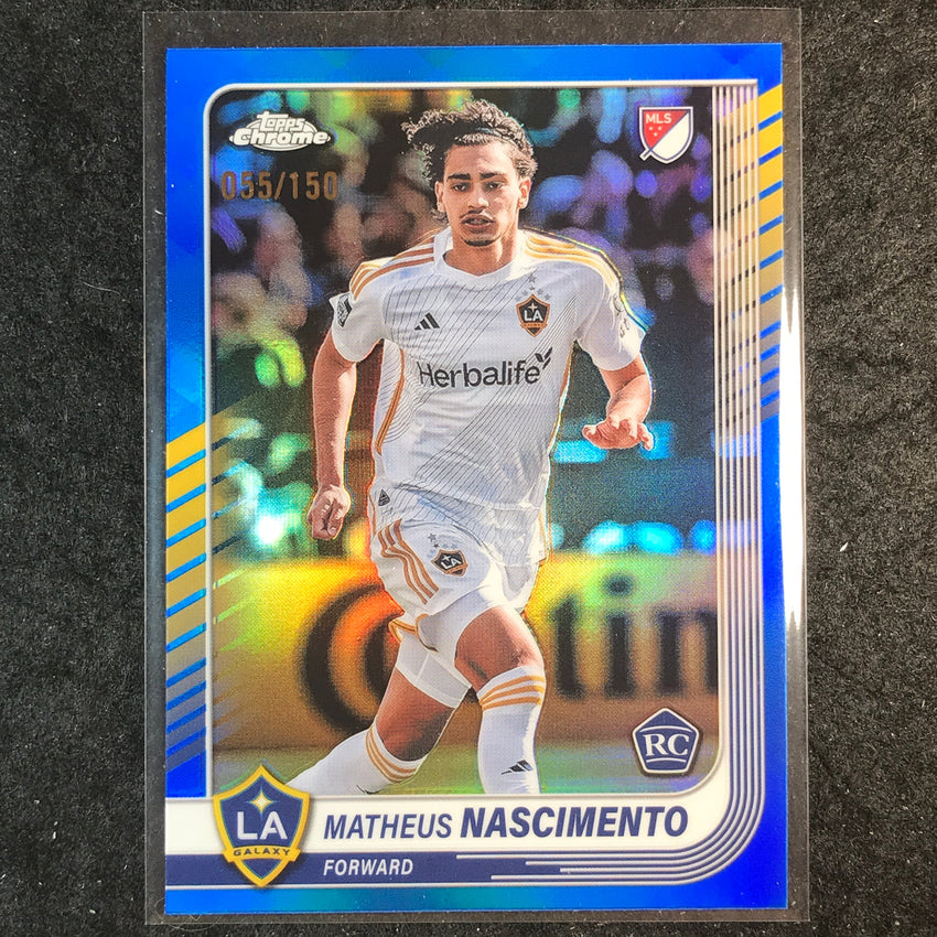 2025 Topps Chrome MLS MATHEUS NASCIMENTO Rookie Base Blue /150 #73