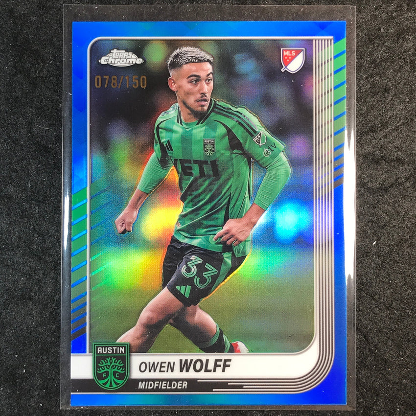 2025 Topps Chrome MLS OWEN WOLFF Base Blue /150 #77