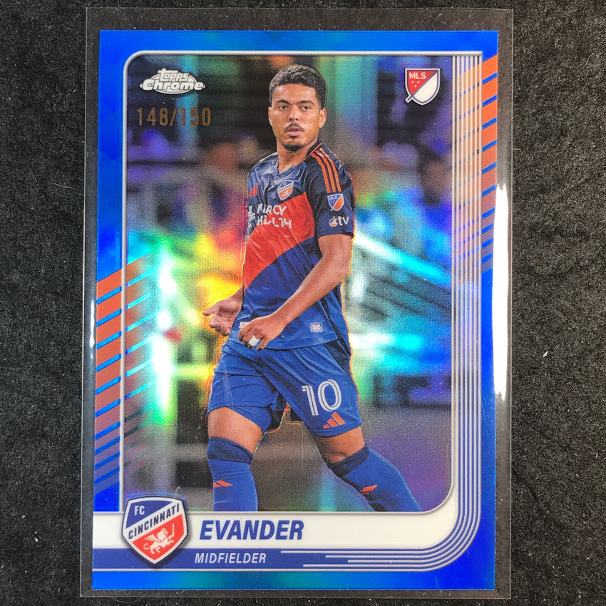 2025 Topps Chrome MLS EVANDER Base Blue /150 #119