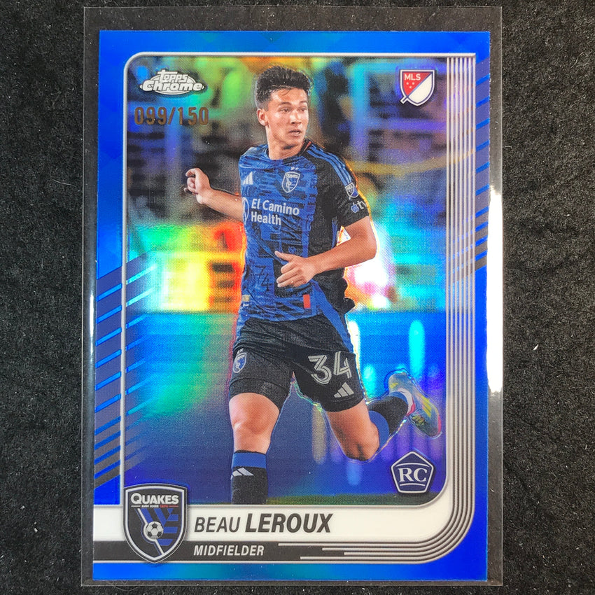 2025 Topps Chrome MLS BEAU LEROUX Rookie Base Blue /150 #120