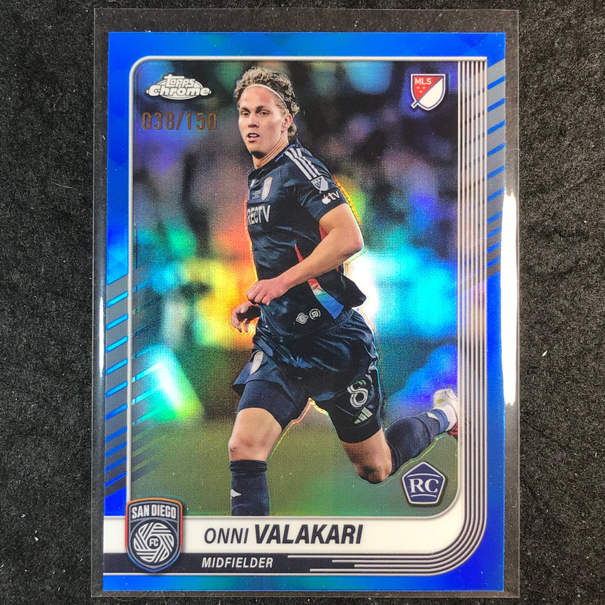 2025 Topps Chrome MLS ONNI VALAKARI Rookie Base Blue /150 #126