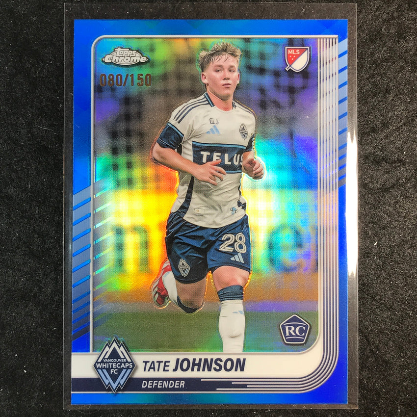 2025 Topps Chrome MLS TATE JOHNSON Rookie Base Blue /150 #142