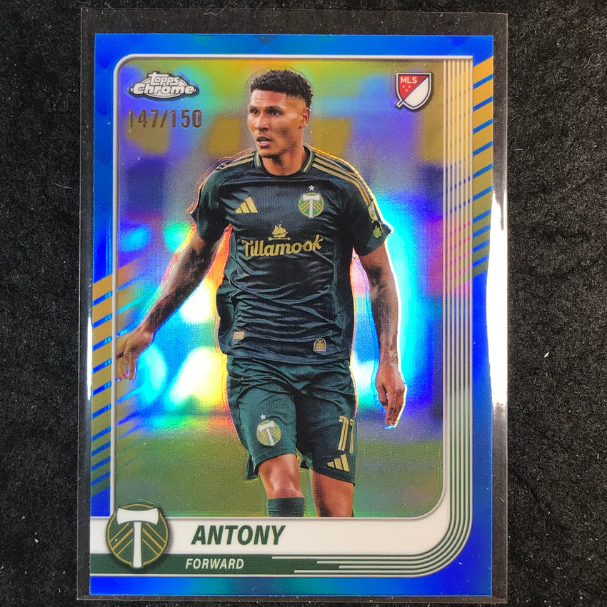 2025 Topps Chrome MLS ANTONY Base Blue /150 #157