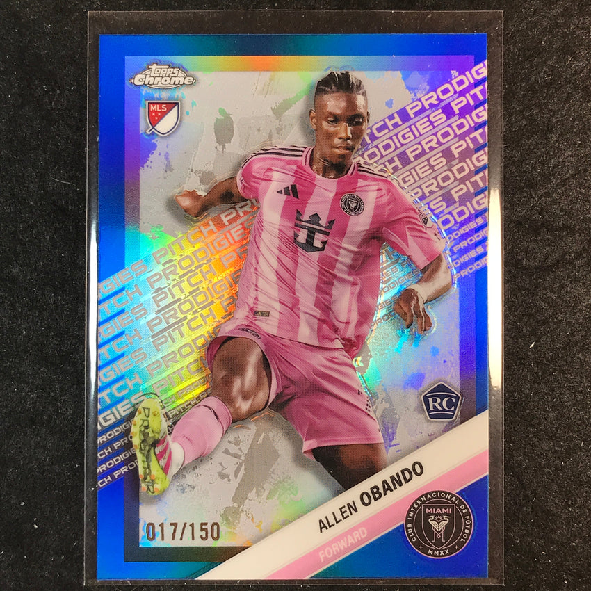 2025 Topps Chrome MLS ALLEN OBANDO Rookie Pitch Prodigies Blue /150 #184