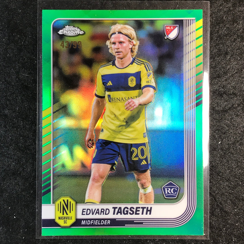 2025 Topps Chrome MLS EDVARD TAGSETH Rookie Base Green 43/99 #20