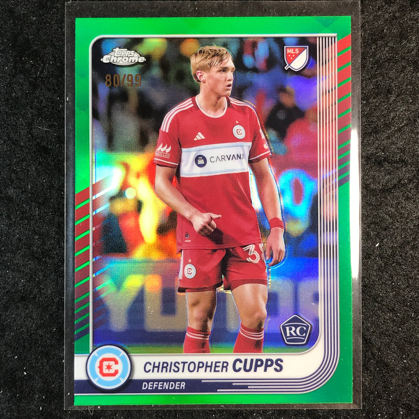2025 Topps Chrome MLS CHRISTOPHER CUPPS Rookie Base Green 80/99 #51
