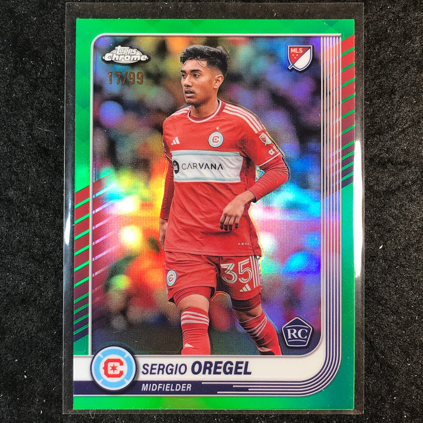 2025 Topps Chrome MLS SERGIO OREGEL Rookie Base Green 17/99 #81
