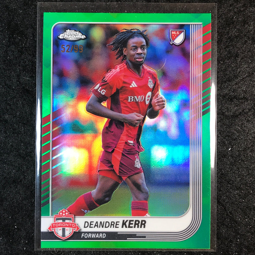 2025 Topps Chrome MLS DEANDRE KERR Base Green 52/99 #143