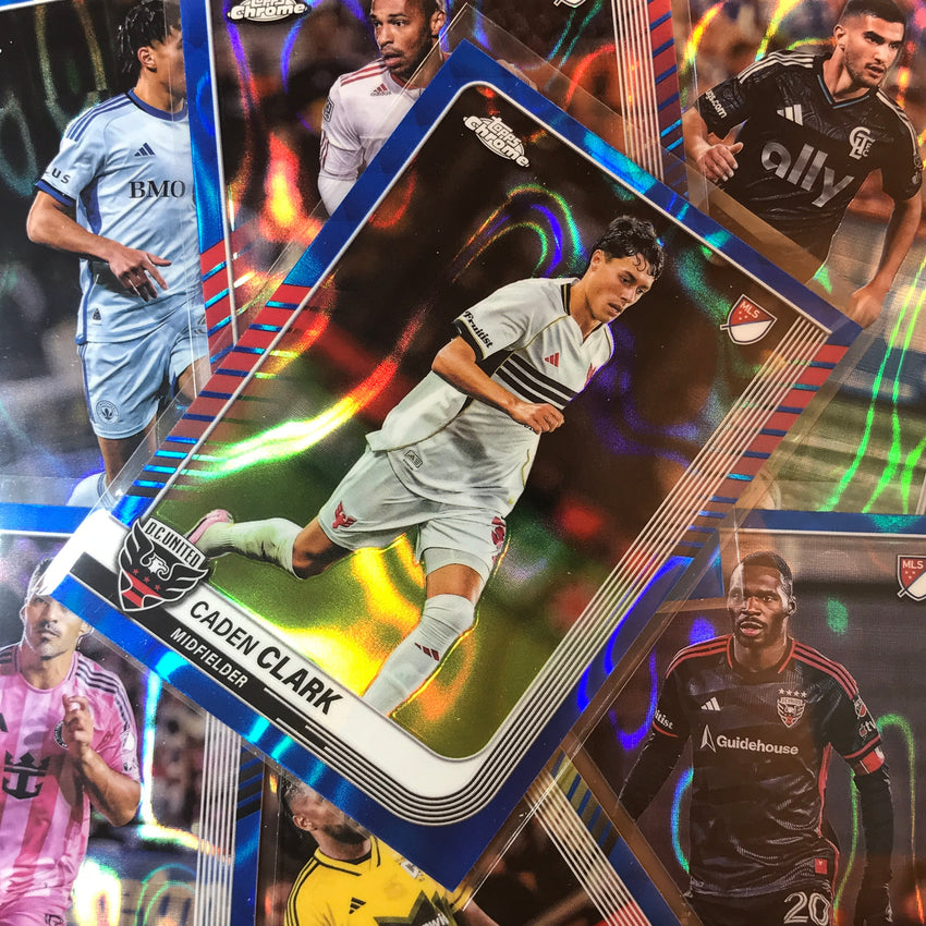 2025 Topps Chrome MLS OMAR VALENCIA Rookie Base Blue Lava #94