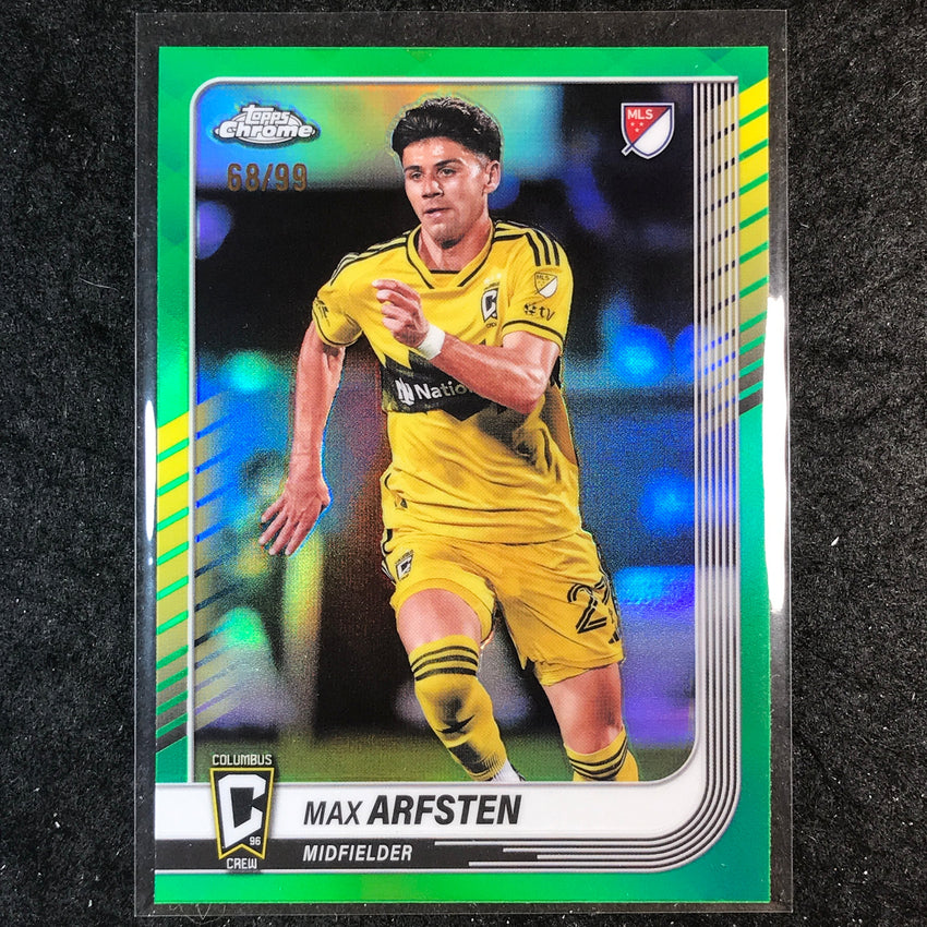 2025 Topps Chrome MLS MAX ARFSTEN Base Green 68/99 #147